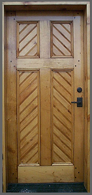 Custom Doors - Herringbone Design Door
