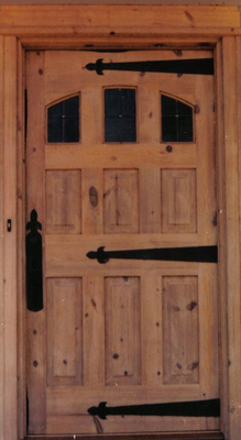 Custom Doors - Door with Strap Hinges