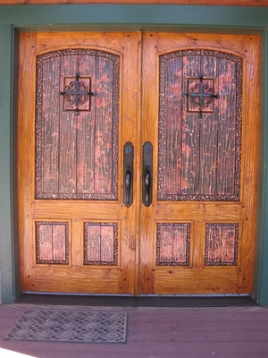 Exterior Doors - Copper 3 panel dbl